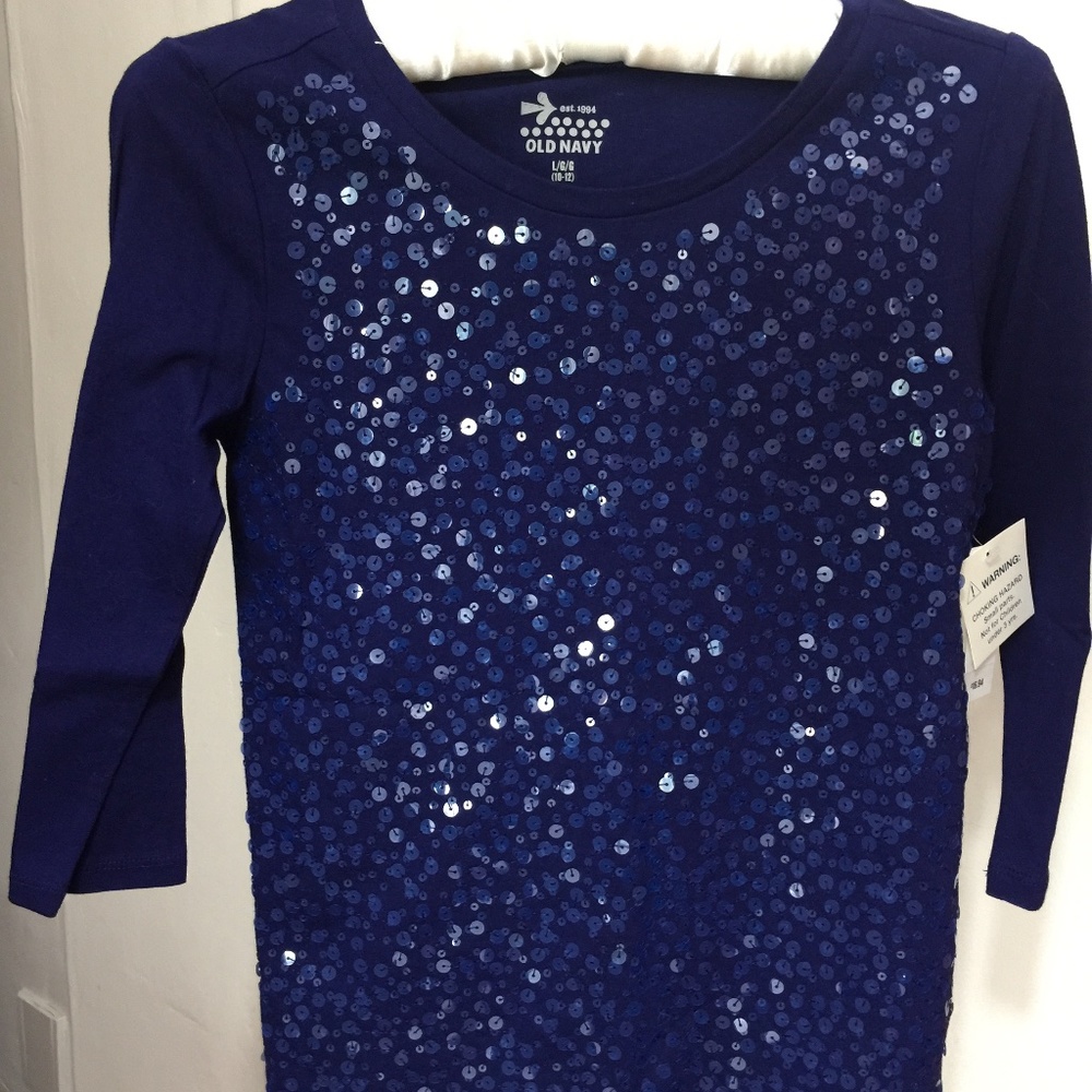 Old Navy girls long sleeve sequin t-shirt